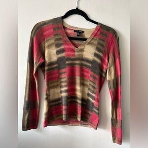 Anne Klein Cashmere V-neck Sweater Top